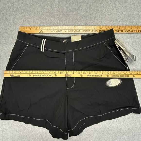 Lee Shorts Womens 14 Black Contrast Trim Stretch Khakis Brand Mid Length NWT $32 - Picture 12 of 14